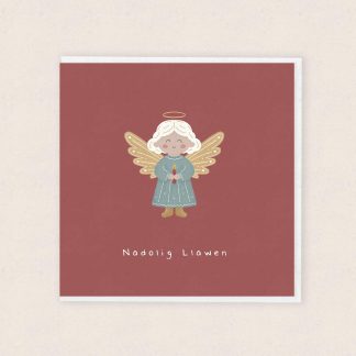 Carden Nadolig Angel Christmas Card Cardiau Cymraeg Welsh Cards